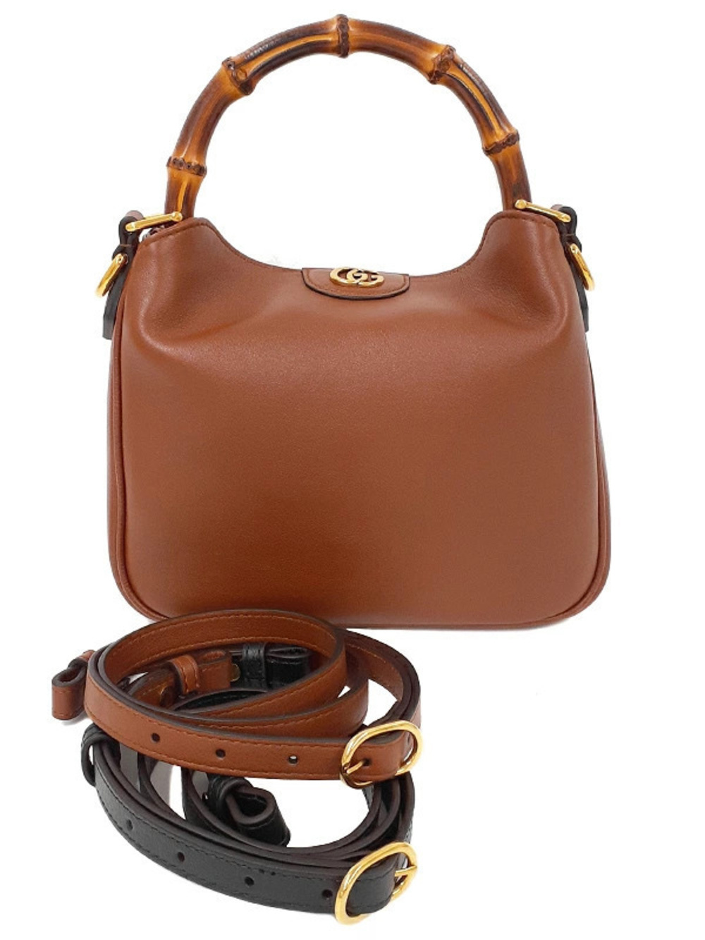 Gucci Diana shoulder bag signature bamboo top handle brown